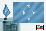Bandeira da Micronésia toalha de mesa bordada