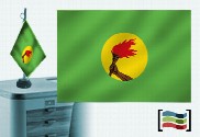 Bandera de Zaire sobremesa bordada