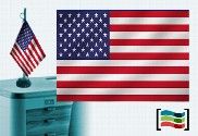 Bandeira dos Estados Unidos mesa bordada
