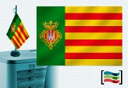Bandera de Castellón sobremesa bordada