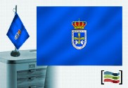 Bandera de Oviedo sobremesa bordada