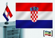 Bandeira da Croácia toalha de mesa bordada
