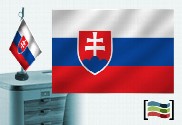 Bandeira da Eslováquia toalha de mesa bordada