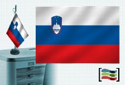 Bandeira da Eslovénia Toalha de Mesa Bordada