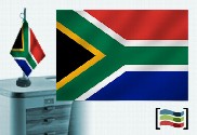 Bandeira da África do Sul bordado toalha de mesa