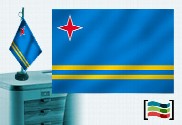 Bandeira de Aruba Toalha de Mesa Bordada