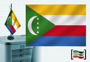 Bandeira de Comores toalha de mesa bordada