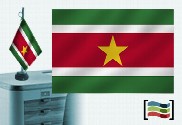 Bandera de Surinam sobremesa bordada
