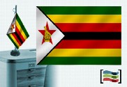 Bandera de Zimbabwe sobremesa bordada