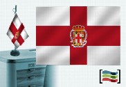 Bandera de Almería sobremesa bordada
