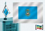 Bandera de Huelva sobremesa bordada