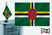 Bandeira de Dominica Toalha de Mesa Bordada