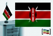 Bandera de Kenia sobremesa bordada