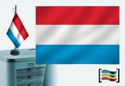 Bandeira de Luxemburgo Toalha de Mesa Bordada
