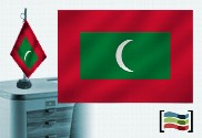Bandeira de Maldivas Toalha de Mesa Bordada