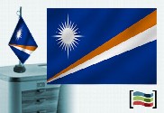 Bandeira da toalha de mesa bordada Ilhas Marshall