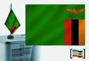 Bandeira da Zâmbia Toalha de Mesa Bordada
