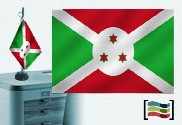 Bandeira de Burundi Toalha de Mesa Bordada