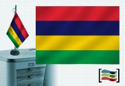 Bandera de Mauricio (islas) sobremesa bordada