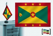 Bandera de Granada (país) sobremesa bordada