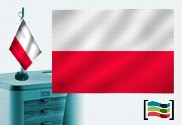 Bandeira da Polónia s / e abajur bordado