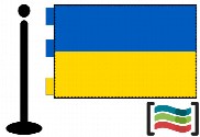 Bandiera dell'Ucraina tovaglia ricamata