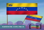 15 drapeaux de la main avec un bâton du Venezuela