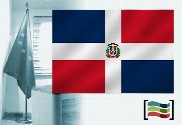Bandeira da República Dominicana para despacho