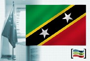 Bandeira da São Cristóvão e Nevis para despacho
