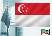 Bandeira da Singapura para despacho