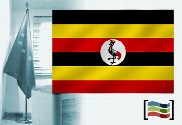 Bandeira da Uganda para despacho