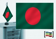 Bandeira de Bangladesh toalha de mesa bordada