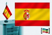 Bandera de España 1785 sobremesa bordada