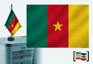 Bandeira da toalha de mesa bordada de Camarões