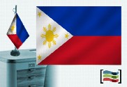 Bandeira das Filipinas toalha de mesa bordada