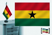Bandeira de Gana toalha de mesa bordada