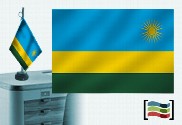 Bandeira de Ruanda Toalha de Mesa Bordada