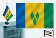 Bandeira de São Vicente e Granadinas Toalha de mesa bordada
