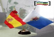 Bandera de Alicante sobremesa bordada